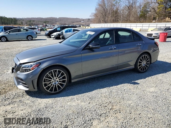 2020 Mercedes-Benz C with VIN 55SWF8DB1LU326641, listed as a Copart auction lot 47589655 with 37,255 mi miles and Salvage Title. Bid and sale history available at carsss.com. Image 1.
