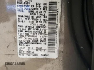 2016 Infiniti QX70 с VIN JN8CS1MU5GM671715, выставлен на аукционе Copart как лот 60037385 с пробегом Не указан миль и Списание • Salvage title. История ставок и продаж доступна на DreamBid. Изображение 12.
