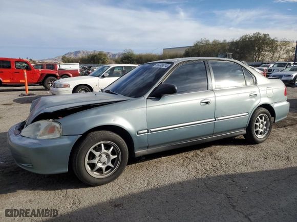 2000 Honda Civic VP with VIN 2HGEJ6617YH545899, listed as a Copart auction lot 86648614 with 212,551 mi miles and Salvage Title. Bid and sale history available at carsss.com. Image 1.