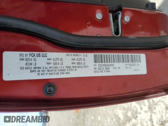 2016 Chrysler 300 Limited with VIN 2C3CCAAG6GH230335, listed as a Copart auction lot 46929445 with 290,847 mi miles and Salvage Title. Bid and sale history available at carsss.com. Image 12.