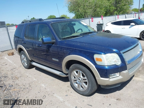 2008 Ford Explorer Eddie Bauer with VIN 1FMEU64E28UA00911, listed as a IAAI auction lot 42187858 with 187,368 mi miles. Bid and sale history available at carsss.com. Image 1.