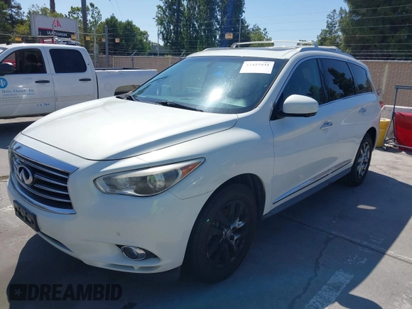 2013 Infiniti JX35 z VIN 5N1AL0MM3DC305128, wystawiony jako IAAI lot #42427531 z przebiegiem 230 289 mil mil oraz . Historia ofert i sprzedaży dostępna na DreamBid. Obrazek 6.