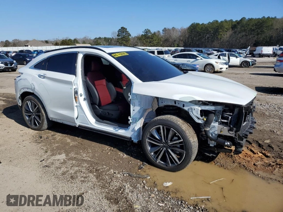 2024 Infiniti QX55 Sensory with VIN 3PCAJ5LR7RF112348, listed as a Copart auction lot 87254614 with 14,051 mi miles and Salvage Title. Bid and sale history available at DreamBid. Image 4.