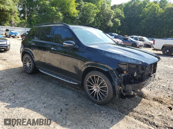 2020 Mercedes-Benz GLE 450 with VIN 4JGFB5KB6LA217594, listed as a Copart auction lot 58564685 with 80,188 mi miles and Salvage title. Bid and sale history available at DreamBid. Image 4.