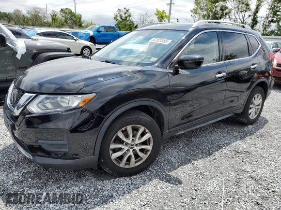 2018 Nissan Rogue SV with VIN JN8AT2MV9JW349335, listed as a Copart auction lot 52323385 with 74,461 mi miles and Salvage Title. Bid and sale history available at carsss.com. Image 1.