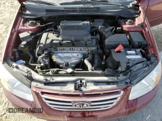 2007 Kia Spectra EX with VIN KNAFE121775427693, listed as a Copart auction lot 76727994 with 100,197 mi miles and Salvage Title. Bid and sale history available at carsss.com. Image 11.