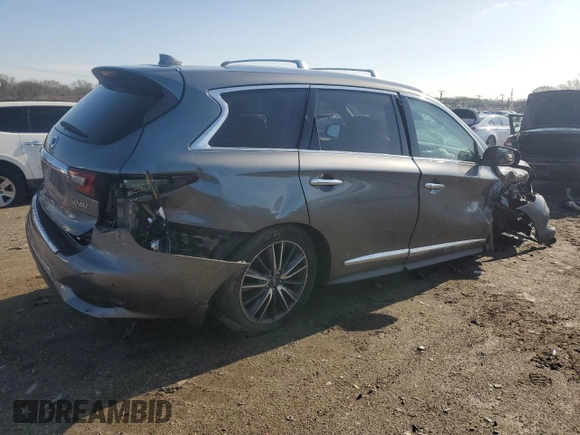 2019 Infiniti QX60 Luxe with VIN 5N1DL0MM2KC564025, listed as a Copart auction lot 50594535 with 85,493 mi miles and Salvage title. Bid and sale history available at DreamBid. Image 3.