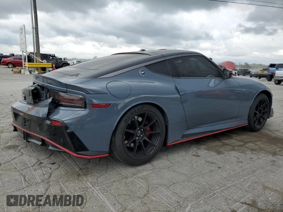 2024 Nissan Z Nismo with VIN JN1BZ4CH0RM367514, listed as a Copart auction lot 52297105 with 1,232 mi miles and Salvage Title. Bid and sale history available at DreamBid. Image 3.