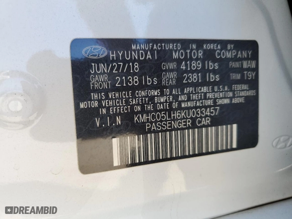 2019 Hyundai Ioniq Electric Limited with VIN KMHC05LH6KU033457, listed as a Copart auction lot 74281884 with 33,313 mi miles and Salvage Title. Bid and sale history available at carsss.com. Image 14.