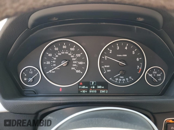 2014 BMW 3 Series 320i with VIN WBA3B1C59EK132901, listed as a Copart auction lot 50407035 with 91,615 mi miles and Salvage Title. Bid and sale history available at carsss.com. Image 9.