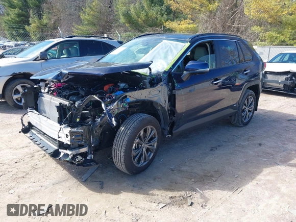 2025 Toyota RAV4 Hybrid Limited with VIN JTMD6RFV7SD570967, listed as a IAAI auction lot 41890626 with 1,186 mi miles. Bid and sale history available at carsss.com. Image 22.