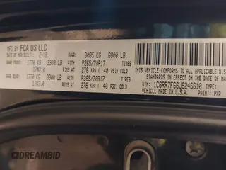 2018 Ram 1500 Express with VIN 1C6RR7FG6JS246610, listed as a IAAI auction lot 41429810 with 107,212 mi miles and . Bid and sale history available at DreamBid. Image 9.