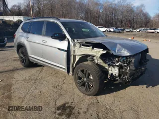 2023 Volkswagen Atlas SEL R-Line Black with VIN 1V2SR2CA6PC525263, listed as a Copart auction lot 45069844 with 6,855 mi miles and Salvage title. Bid and sale history available at DreamBid. Image 4.