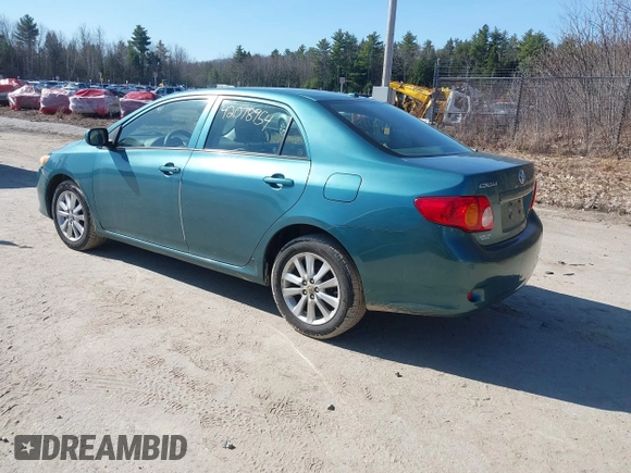 2009 Toyota Corolla with VIN JTDBL40E299037014, listed as a IAAI auction lot 42078954 with 86,559 mi miles. Bid and sale history available at carsss.com. Image 3.