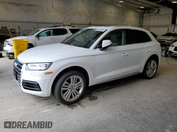 2019 Audi Q5 Premium Plus with VIN WA1BNAFY2K2037419, listed as a Copart auction lot 63625595 with 62,152 mi miles and Salvage title. Bid and sale history available at DreamBid. Image 1.