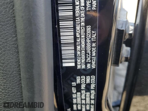 2017 Jeep Renegade Altitude with VIN ZACCJABB6HPG23093, listed as a Copart auction lot 61872965 with 51,408 mi miles and Salvage title. Bid and sale history available at DreamBid. Image 14.