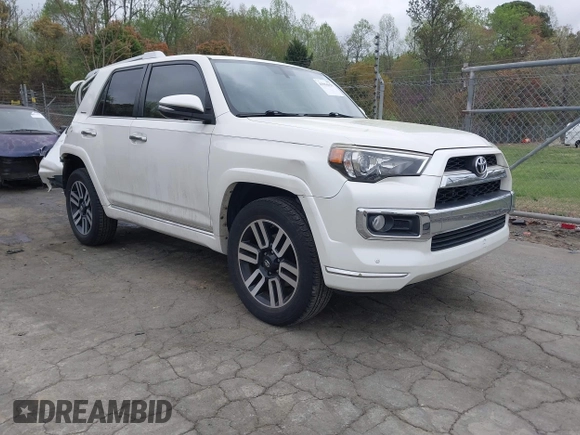 2014 Toyota 4Runner Limited with VIN JTEBU5JR2E5193541, listed as a IAAI auction lot 41954159 with 119,321 mi miles. Bid and sale history available at carsss.com. Image 1.