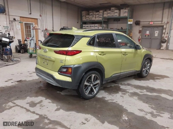 2020 Hyundai Kona Ultimate with VIN KM8K5CA50LU521749, listed as a IAAI auction lot 41191219 with 12 mi miles. Bid and sale history available at carsss.com. Image 4.