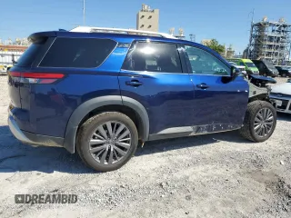 2023 Nissan Pathfinder SL z VIN 5N1DR3CB5PC214556, wystawiony jako Copart lot #55516955 z przebiegiem 34 942 mil mil oraz Szkoda całkowita • Salvage title. Historia ofert i sprzedaży dostępna na DreamBid. Obrazek 3.