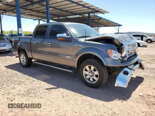 2012 Ford F-150 XL with VIN 1FTFW1ET4CKD78574, listed as a Copart auction lot 62600615 with 126,985 mi miles and Salvage title. Bid and sale history available at DreamBid. Image 4.