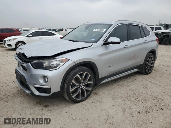 2018 BMW X1 sDrive28i with VIN WBXHU7C32J5L05237, listed as a Copart auction lot 51523905 with 75,638 mi miles and Salvage Title. Bid and sale history available at carsss.com. Image 1.