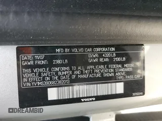 2008 Volvo S40 2.4L z VIN YV1MS390682382013, wystawiony jako Copart lot #58504335 z przebiegiem 93 187 mil mil oraz Szkoda całkowita • Salvage title. Historia ofert i sprzedaży dostępna na DreamBid. Obrazek 12.