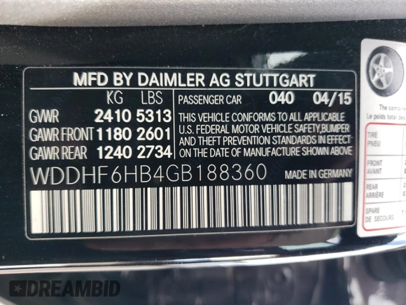 2016 Mercedes-Benz E-Class E 400 with VIN WDDHF6HB4GB188360, listed as a Copart auction lot 77592084 with 55,728 mi miles and Salvage Title. Bid and sale history available at carsss.com. Image 13.