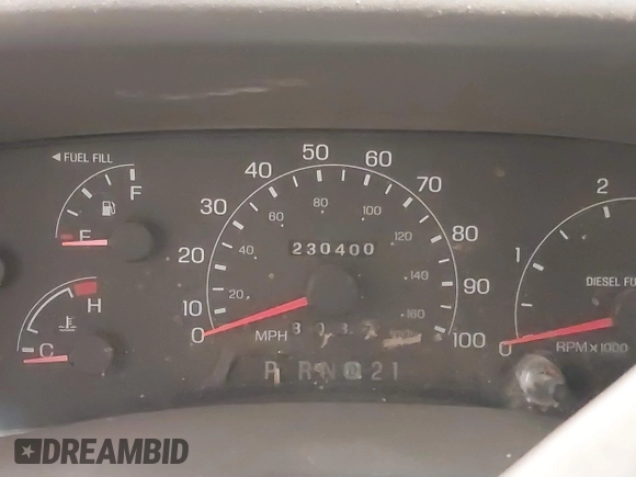 2001 Ford Super Duty F-250 XL with VIN 1FTNW21FX1EC34184, listed as a IAAI auction lot 40381913 with 230,400 mi miles. Bid and sale history available at carsss.com. Image 7.