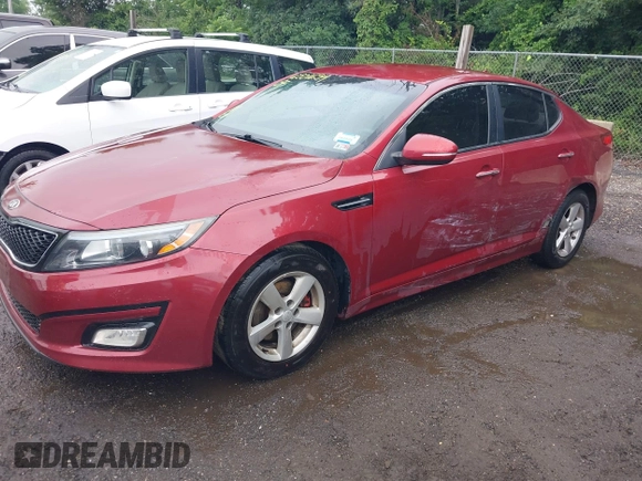 2015 Kia Optima LX with VIN 5XXGM4A7XFG455242, listed as a IAAI auction lot 42501654 with 139,209 mi miles and . Bid and sale history available at DreamBid. Image 2.