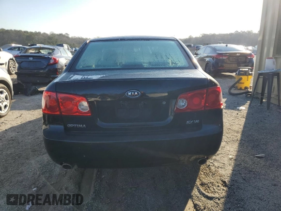 2007 Kia Optima EX with VIN KNAGE124375157960, listed as a Copart auction lot 43616745 with 200,596 mi miles and Clean Title. Bid and sale history available at carsss.com. Image 6.