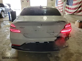 2022 Genesis G70 2.0T with VIN KMTG34TA2NU092828, listed as a Copart auction lot 47296105 with 15,737 mi miles and Salvage Title. Bid and sale history available at carsss.com. Image 6.