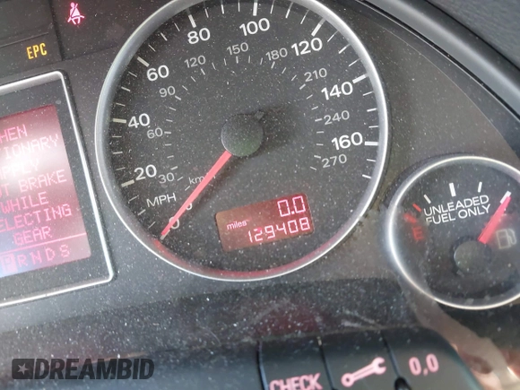 2008 Audi A4 2.0T with VIN WAUAF78E18A072100, listed as a IAAI auction lot 41414190 with 129,408 mi miles. Bid and sale history available at carsss.com. Image 7.