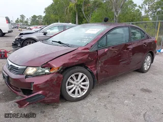 2012 Honda Civic Sdn EX-L with VIN 19XFB2F93CE066804, listed as a IAAI auction lot 41869172 with 59,700 mi miles. Bid and sale history available at carsss.com. Image 18.