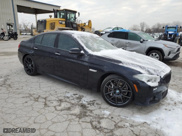 2016 BMW 5 Series 535i xDrive with VIN WBA5B3C5XGG255035, listed as a Copart auction lot 82756044 with 153,440 mi miles and Salvage Title. Bid and sale history available at carsss.com. Image 4.