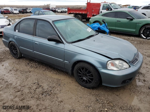 2000 Honda Civic VP with VIN 2HGEJ6614YH600003, listed as a Copart auction lot 45785285 with 164,812 mi miles and Salvage Title. Bid and sale history available at carsss.com. Image 4.