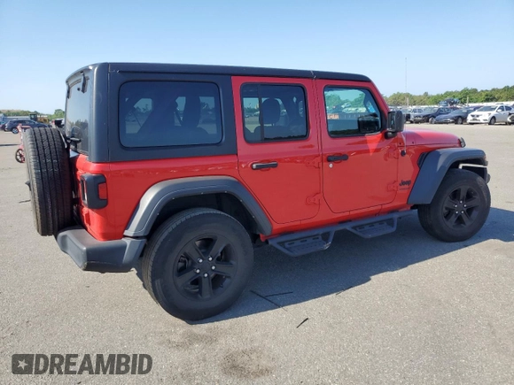 2022 Jeep Wrangler Unlimited Sport Altitude with VIN 1C4HJXDN4NW150373, listed as a Copart auction lot 62180925 with 39,308 mi miles and Salvage title. Bid and sale history available at DreamBid. Image 3.