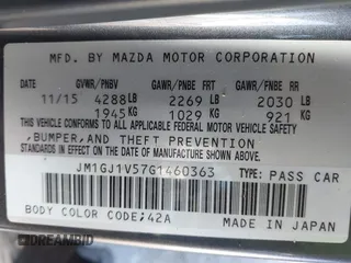 2016 Mazda Mazda6 i Touring with VIN JM1GJ1V57G1460363, listed as a IAAI auction lot 41742896 with 145,819 mi miles. Bid and sale history available at carsss.com. Image 9.