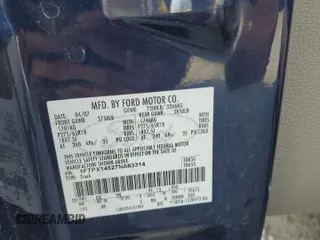 2007 Ford F-150 XLT z VIN 1FTPX14527NA63314, wystawiony jako Copart lot #63019603 z przebiegiem Nie podano mil oraz Szkoda całkowita • Salvage title. Historia ofert i sprzedaży dostępna na DreamBid. Obrazek 12.