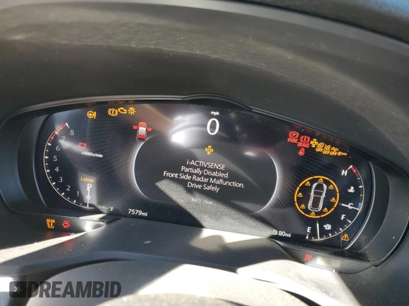 2025 Mazda CX-70 S Premium with VIN JM3KJDHC1S1103394, listed as a Copart auction lot 75949104 with 7,579 mi miles and Salvage title. Bid and sale history available at DreamBid. Image 9.