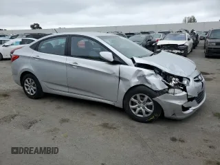 2014 Hyundai Accent GLS with VIN KMHCT4AE8EU643620, listed as a Copart auction lot 53852525 with 90,279 mi miles and Salvage Title. Bid and sale history available at carsss.com. Image 4.