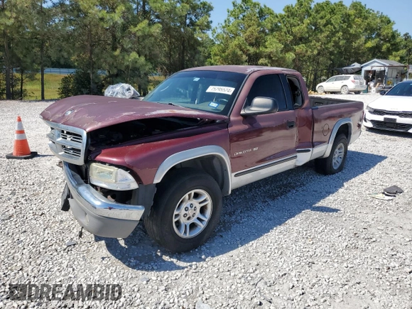 2001 Dodge Dakota Sport with VIN 1B7GL22N11S237838, listed as a Copart auction lot 75295524 with 0 mi miles and Salvage Title. Bid and sale history available at carsss.com. Image 1.