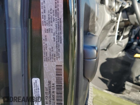 2021 Jeep Wrangler Sport S with VIN 1C4HJXAG6MW557583, listed as a Copart auction lot 88603685 with 28,325 mi miles and Salvage Title. Bid and sale history available at DreamBid. Image 13.