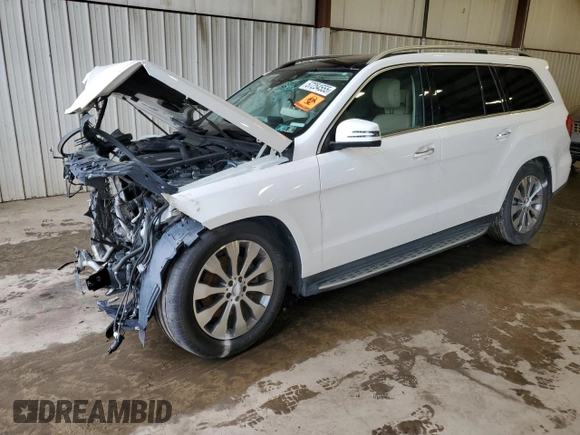 2017 Mercedes-Benz GLS 450 z VIN 4JGDF6EE2HA875119, wystawiony jako Copart lot #57254555 z przebiegiem 131 617 mil mil oraz Szkoda całkowita • Salvage title. Historia ofert i sprzedaży dostępna na DreamBid. Obrazek 1.