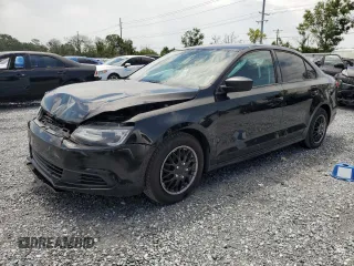 2014 Volkswagen Jetta S with VIN 3VW2K7AJ1EM375741, listed as a Copart auction lot 58805875 with 135,500 mi miles and Salvage title. Bid and sale history available at DreamBid. Image 1.