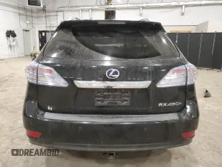 2012 Lexus RX 450h with VIN JTJBC1BA8C2427086, listed as a Copart auction lot 48743895 with 160,644 mi miles and Salvage title. Bid and sale history available at DreamBid. Image 6.