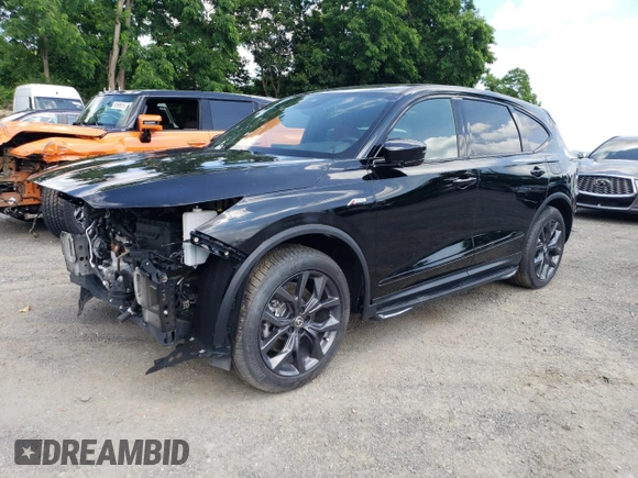 2023 Acura MDX w/A-Spec Package с VIN 5J8YE1H04PL037254, выставлен на аукционе Copart как лот 63385015 с пробегом 607 миль миль и Списание • Salvage title. История ставок и продаж доступна на DreamBid. Изображение 1.