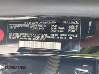 2016 Volvo S60 T5 Drive-E Premier z VIN YV126MFK5G1398229, wystawiony jako IAAI lot #42039229 z przebiegiem 99 604 mil mil oraz . Historia ofert i sprzedaży dostępna na DreamBid. Obrazek 9.