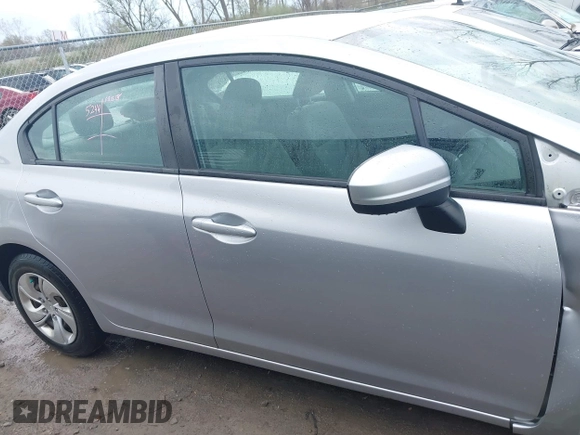 2015 Honda Civic Sedan LX with VIN 19XFB2F54FE111833, listed as a IAAI auction lot 42037241 with 61,080 mi miles. Bid and sale history available at carsss.com. Image 13.