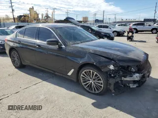 2019 BMW 5 Series 530i with VIN WBAJA5C50KWW30068, listed as a Copart auction lot 46162525 with Not Provided miles and Salvage Title. Bid and sale history available at DreamBid. Image 4.