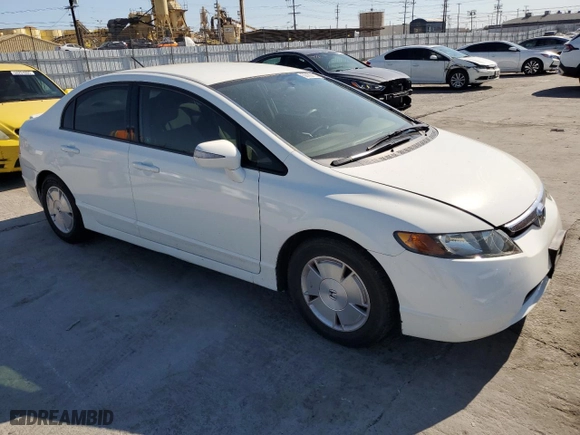 2008 Honda Civic Hybrid with VIN JHMFA36218S019902, listed as a Copart auction lot 50169105 with 176,337 mi miles and Salvage Title. Bid and sale history available at carsss.com. Image 4.